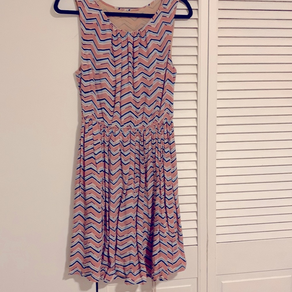 Very original brown and blue dress